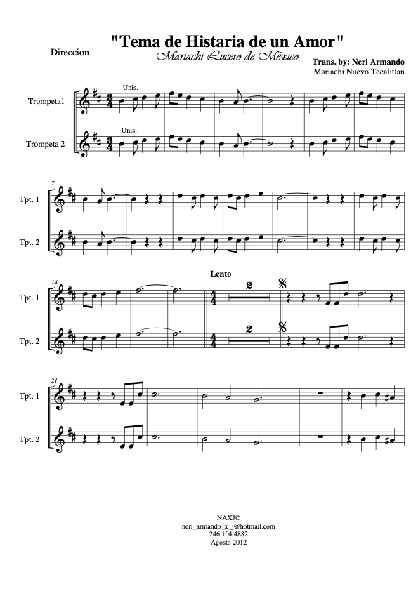 La imagen puede contener una previsualizacion de una partitura